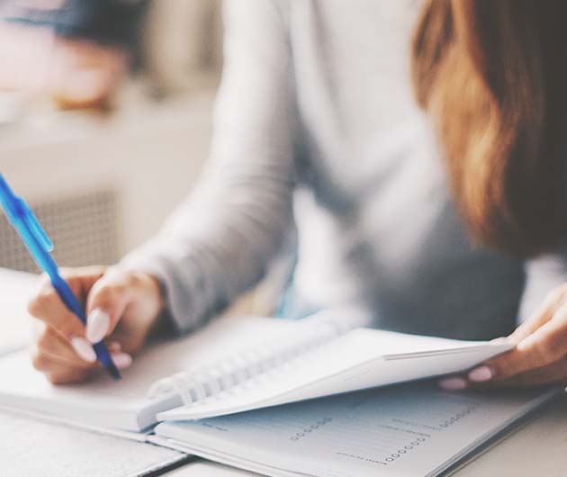 Woman writing